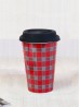 Plaid Fine Bone Coffee Mug With Gift Box